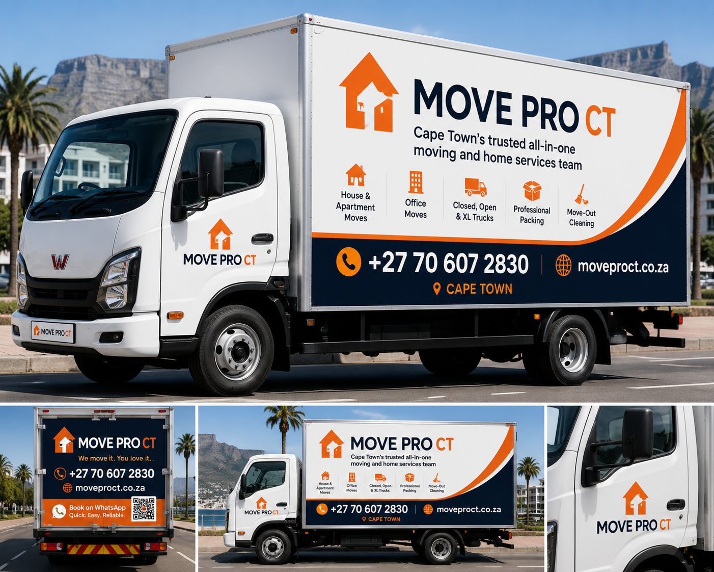 Move Pro CT closed truck for fragile and household moves in Cape Town